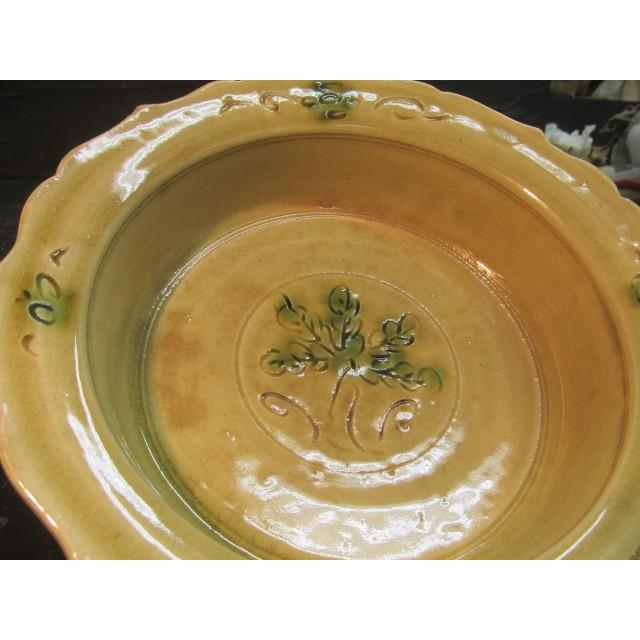 水野健二 黄瀬戸 輪花銅羅鉢 菓子鉢 盛器 共箱 陶芸 陶器 作家