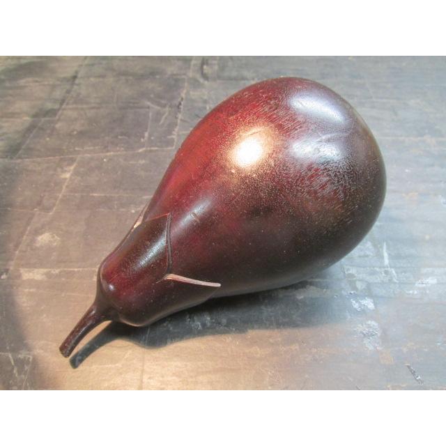 黒柿 茄子形 茶入 蓋物 煎茶道具 木製 銘木 アンティーク 茶道 茶入れ