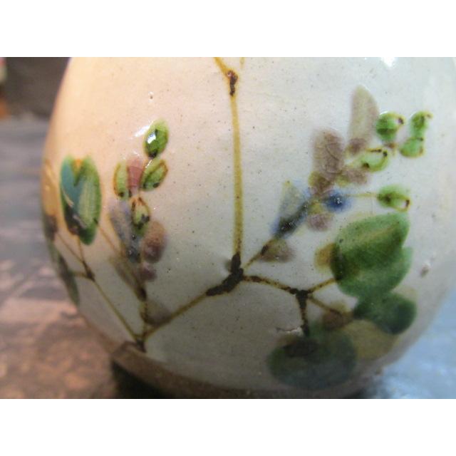 吉川水城益子焼緋襷 白釉 色絵 一輪挿し 花瓶 花生 花入 花器 吉川水城益子焼緋襷 白釉 色絵 一輪挿し 花瓶 花生 花入 花器