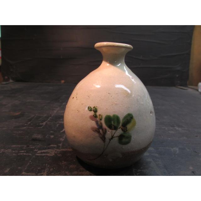 吉川水城益子焼緋襷 白釉 色絵 一輪挿し 花瓶 花生 花入 花器 吉川水城益子焼緋襷 白釉 色絵 一輪挿し 花瓶 花生 花入 花器