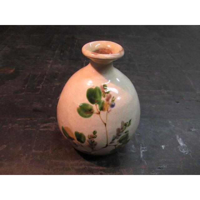 吉川水城益子焼緋襷 白釉 色絵 一輪挿し 花瓶 花生 花入 花器 吉川水城益子焼緋襷 白釉 色絵 一輪挿し 花瓶 花生 花入 花器
