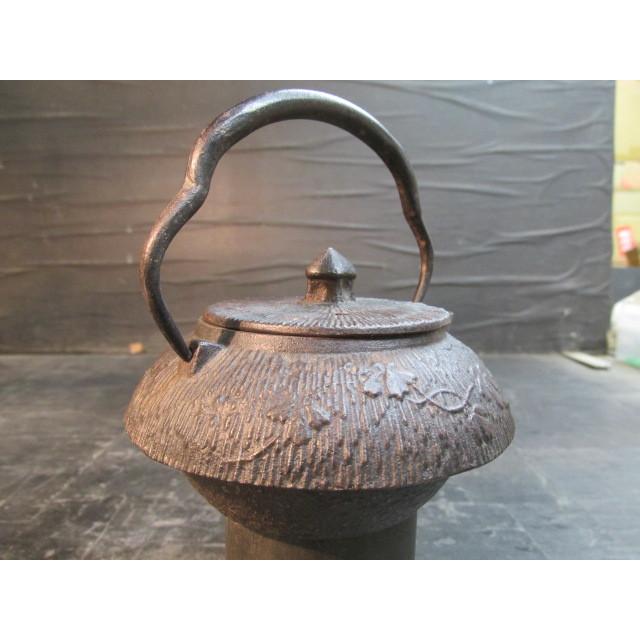 鉄製 蔦文 鉄瓶 湯沸 南部鉄器 茶道具 : 手作りネットギャラリー