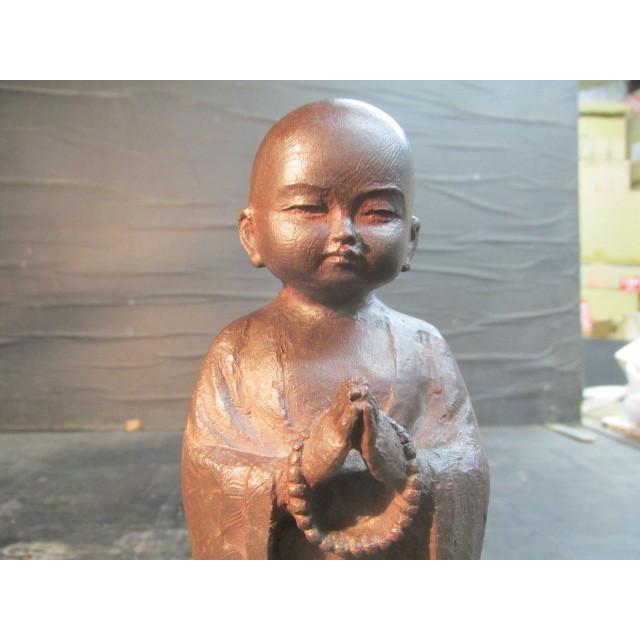 友沢正彦 ブロンズ 「祈り」 地蔵菩薩立像 地蔵尊 仏像 彫刻