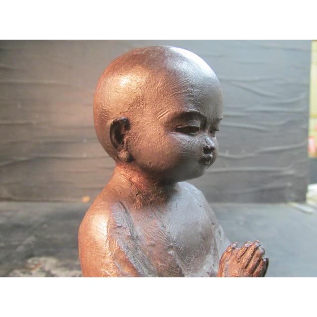 友沢正彦 ブロンズ 「祈り」 地蔵菩薩立像 地蔵尊 仏像 彫刻