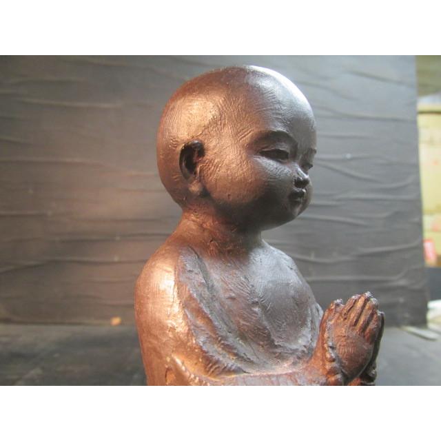 友沢正彦 ブロンズ 「祈り」 地蔵菩薩立像 地蔵尊 仏像 彫刻