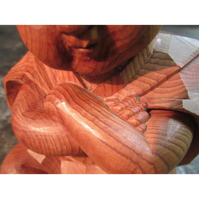 小坂礼之 一位材 木彫 腕組みする子供 オブジェ　木製　人形　木工芸　作家 木箱｜hyacuninshu｜14