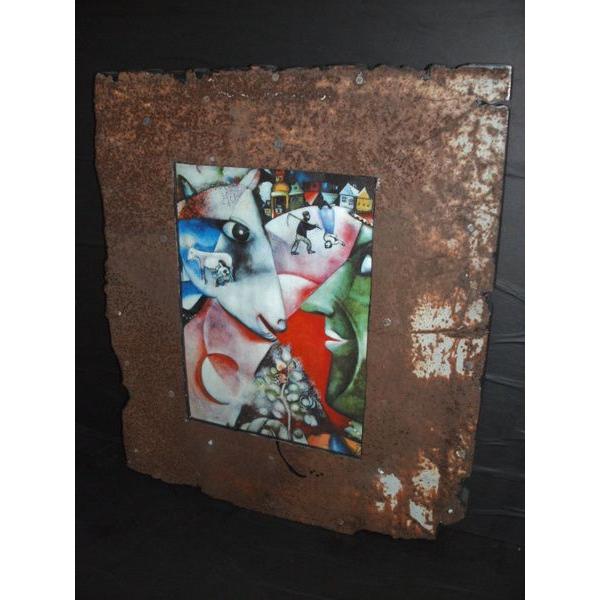 油絵額 F0 ( 手作り特注一点物 ) 金彩と薄茶のフレーム 油絵額 F0 ( 手作り特注一点物 ) 金彩と薄茶のフレーム