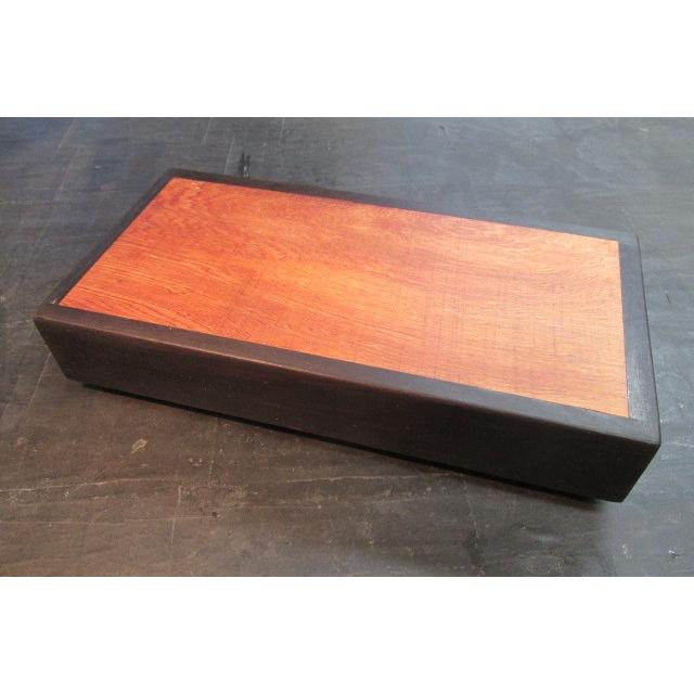 黒檀・屋久杉飾り箱 世界遺産 木製 銘木 飾り箱 文箱 手許箱 小型 蝋