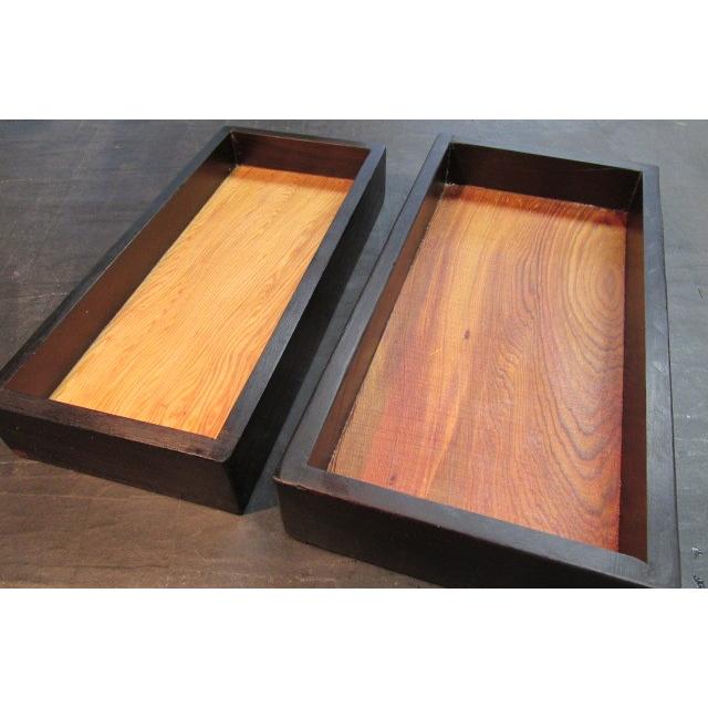 黒檀・屋久杉飾り箱 世界遺産 木製 銘木 飾り箱 文箱 手許箱 小型 蝋