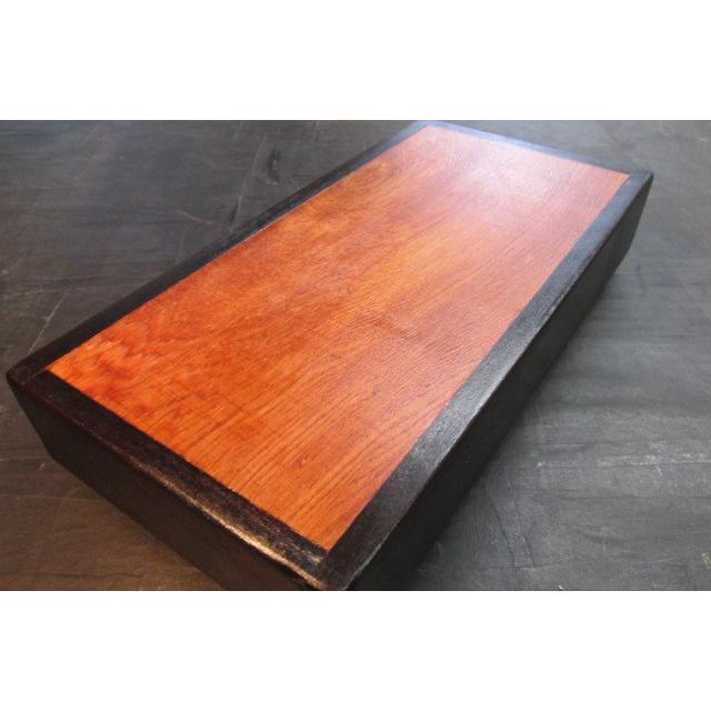 黒檀・屋久杉飾り箱 世界遺産 木製 銘木 飾り箱 文箱 手許箱 小型 蝋