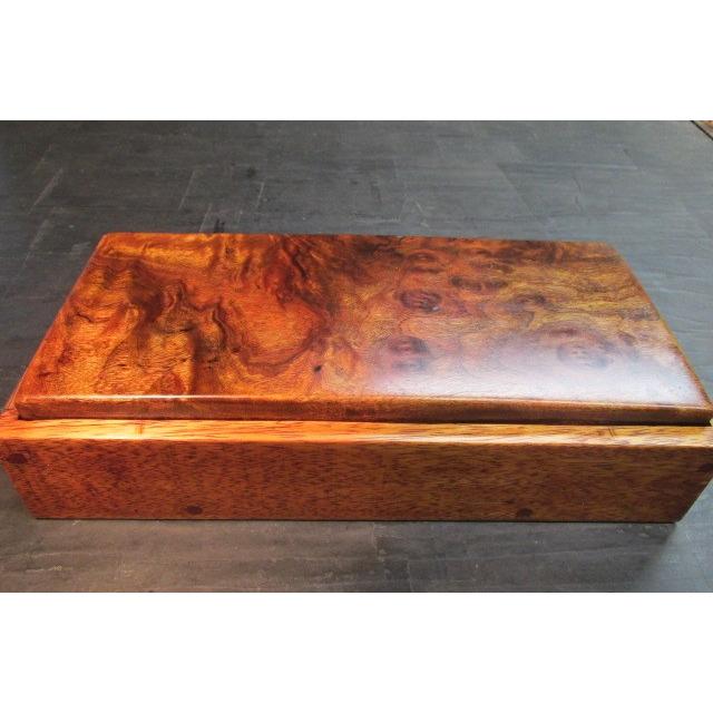 マホガニー下箱拭き漆楠バール蓋硯箱 飾り箱 文箱 手許箱 木製