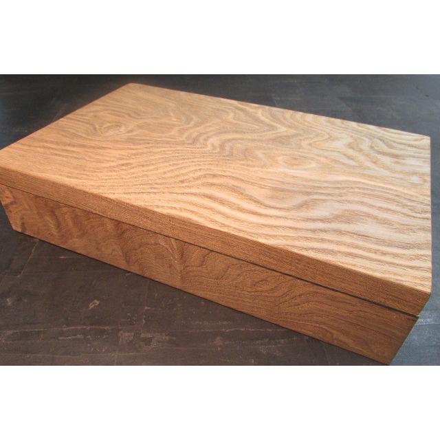 神代タモポリウレタン仕上げ飾り箱 硯箱 文箱 手許箱 木製 銘木 神代木