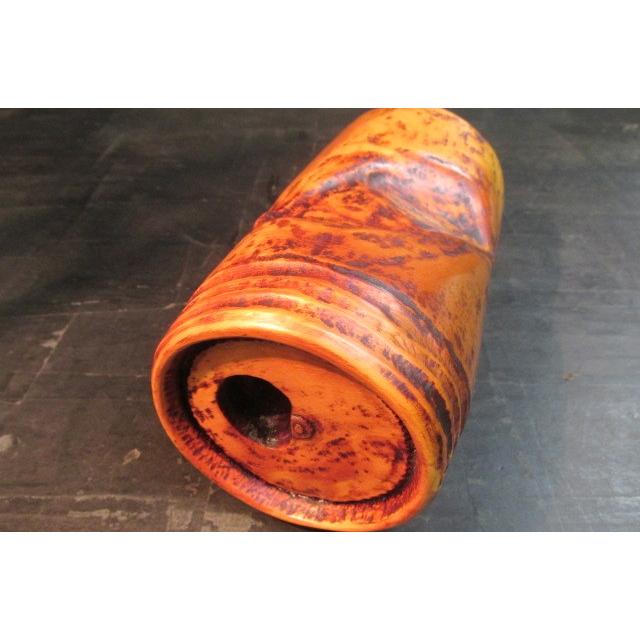 榧拭き漆ビール空き缶一輪ざし 木製 木の花器 くりぬき 木製オブジェ