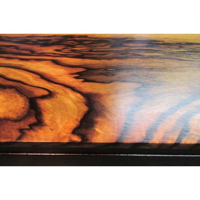 超大型黒柿漆塗りくり抜き硯箱 木製 手許箱 硯箱 一枚板 銘木 大きい