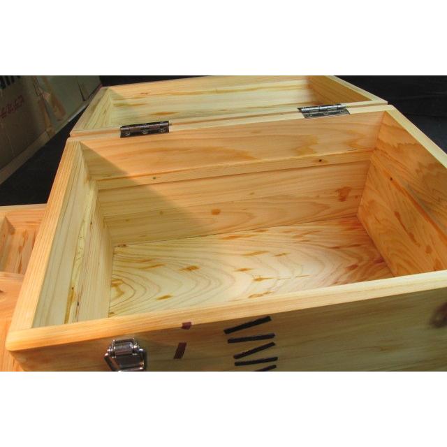 桧オイルフィニッシュミシン象嵌ソウイングボックス 木製 洋裁箱