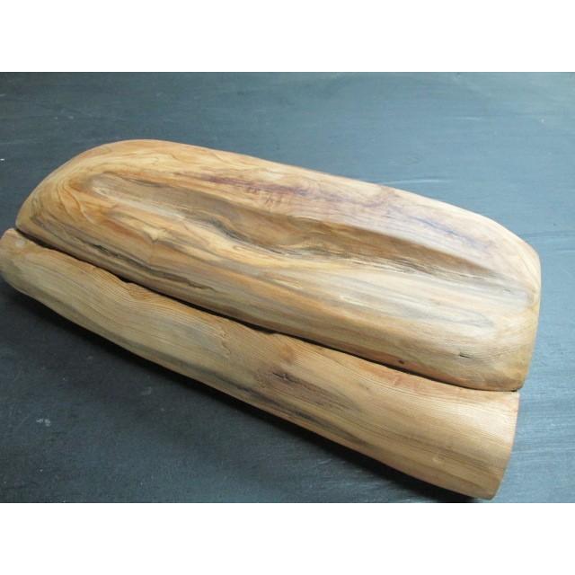 屋久杉土埋木ポリウレタン仕上げくり抜き飾り箱 木製 一枚板 屋久杉