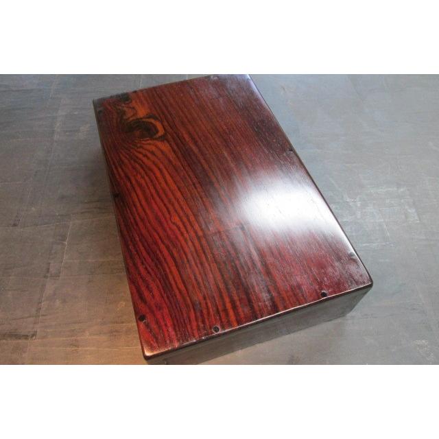 ローズウッド拭き漆硯箱:b 木製 一枚板 銘木 硯箱 文箱 手許箱 幅広 本 ...