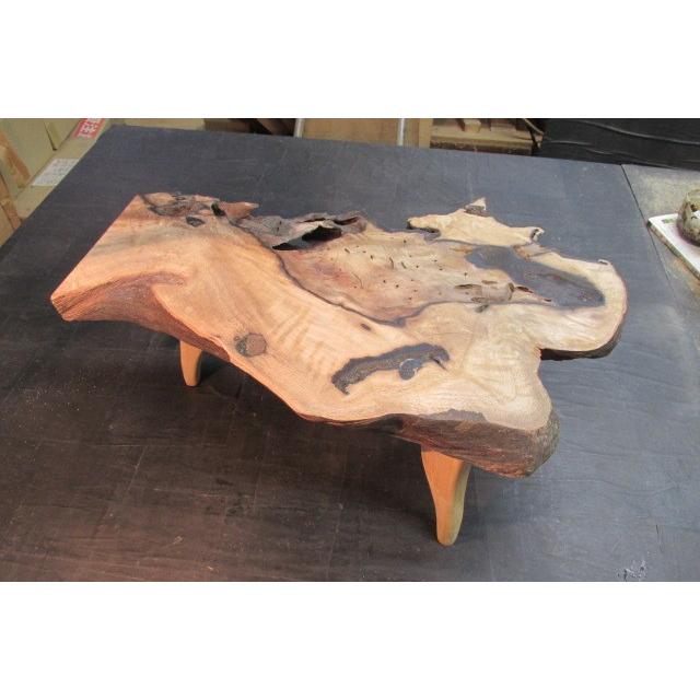 黒柿ポリウレタン仕上げ自然縁付き飾り台 木製 銘木セレクション 黒柿