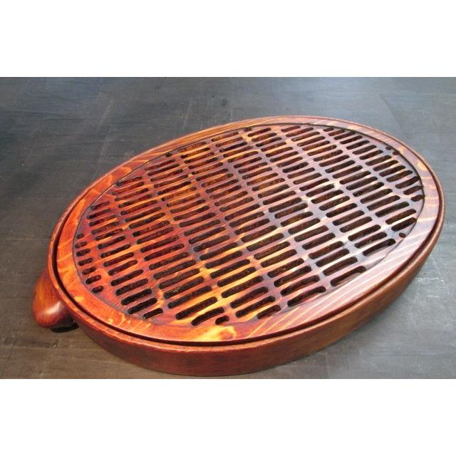 新品　茶道具吉野　組み立て式　8片　木製茶道具 格子状パネル付き 吉野杉拭き漆くり抜き彫り出しスノコ入り茶盤 茶道具 木製 一枚板 茶盤