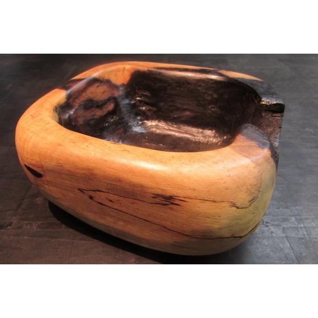 黒柿ポリウレタン仕上げくり抜き盛器 木製 器 作家 木の器 くりもの