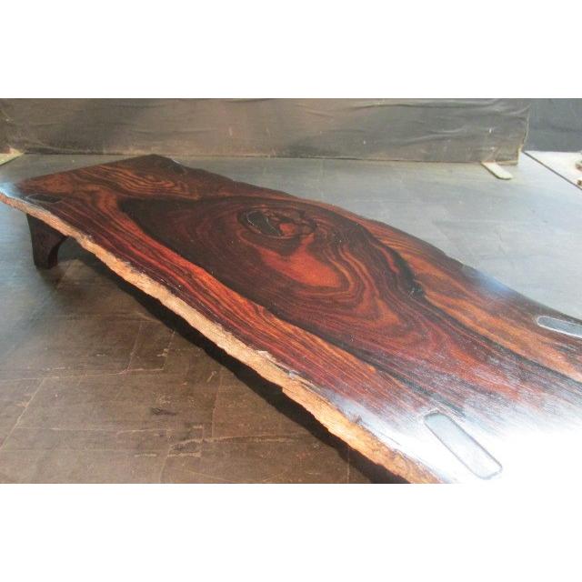 縞黒檀拭き漆飾り台 木製花台 盆栽飾り台 人形飾り台 木製 一枚板 脚