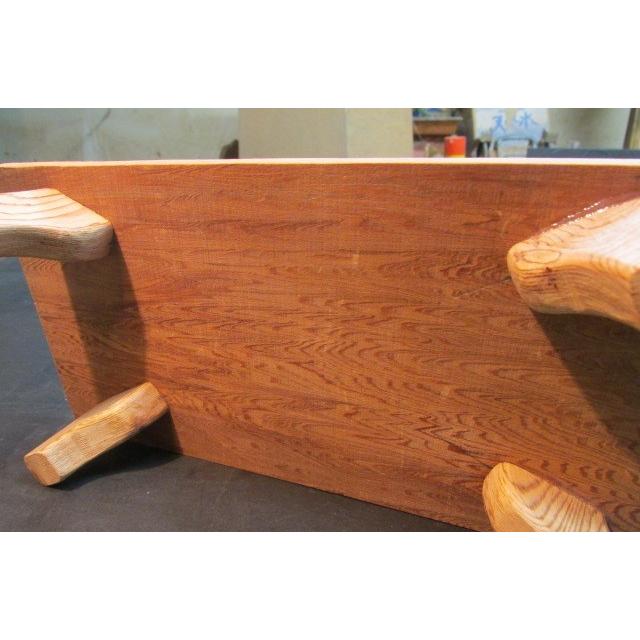 最上杢屋久杉木地仕上げ飾台 木製 銘木 木製飾り台 脚付き 花台 盆栽台