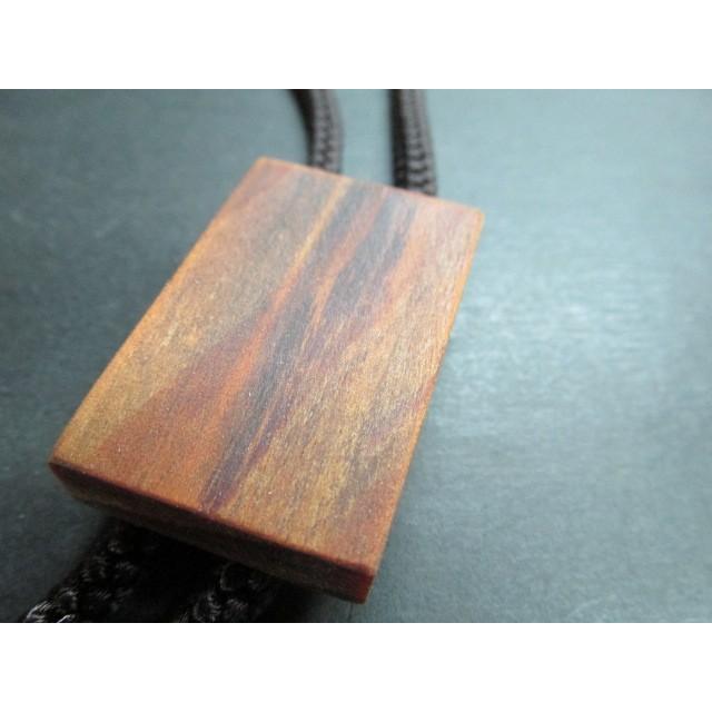脂松オイルフィニッシュループタイ 木製 銘木 木製ループタイ 紐タイ