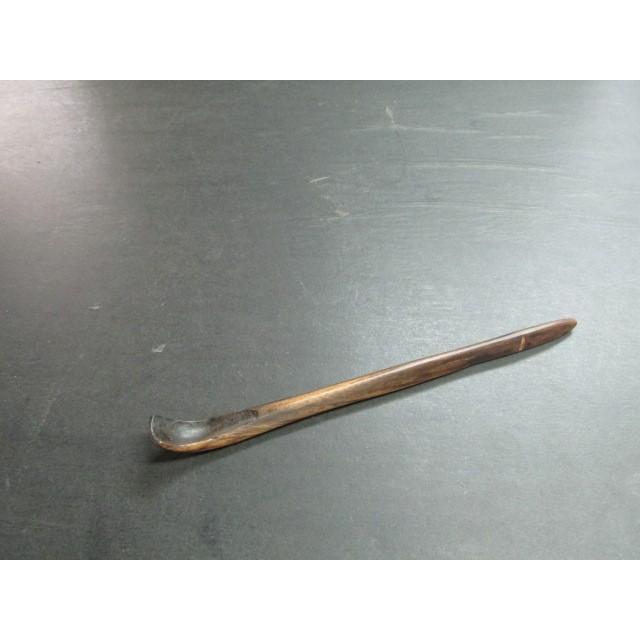 黒柿拭き漆手元三角茶杓 木製 茶さじ 茶道 茶杓 茶道具 銘木 木の茶杓