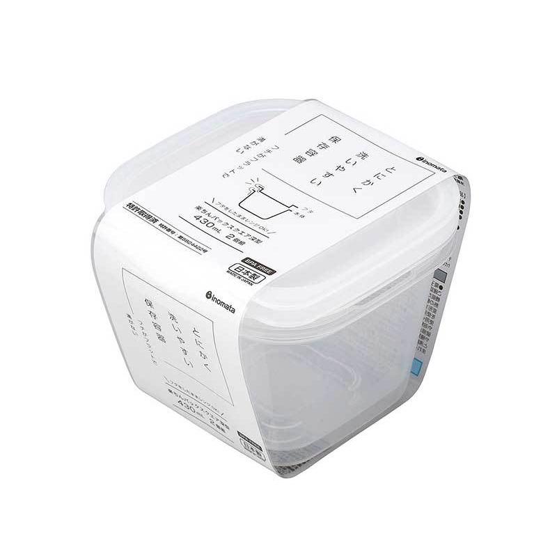 イノッチさま専用！ イノマタ化学楽ちんパックスクエア深型430ml2個組クリアーホワイト