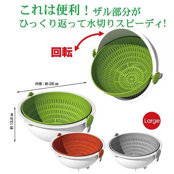 スピンホイール コランダー ラージ グレー : ひゃくえもんplus - 通販
