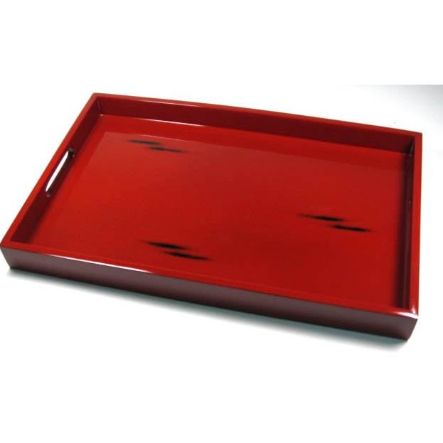 送料無料 紀州漆器 木製45cm長手盆 紀州根来塗り 和食器 : 工房 百の手