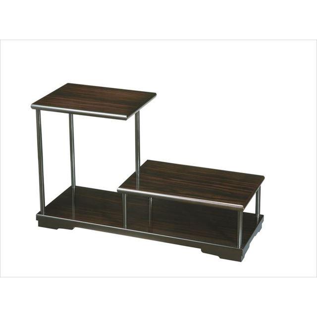 飾り棚 2段 花台 黒檀調 床の間 和室 玄関 下駄箱 花びん 花瓶 置物