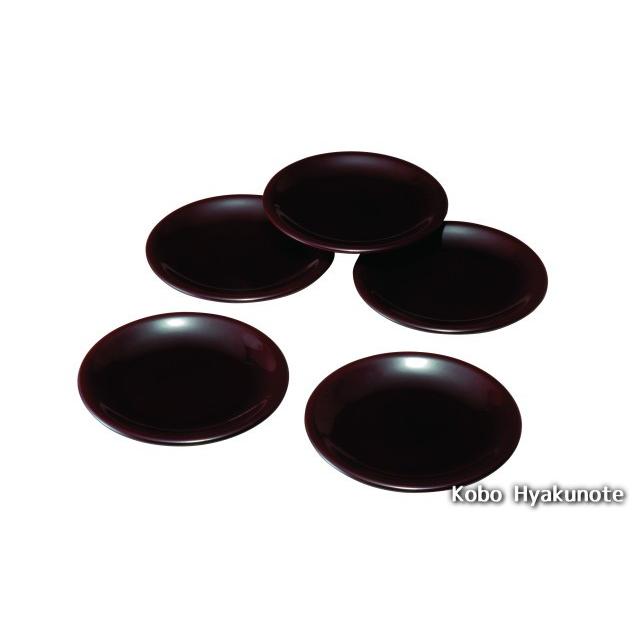 5.0銘々皿 溜塗（5枚入） : 工房 百の手 - 通販 - Yahoo!ショッピング