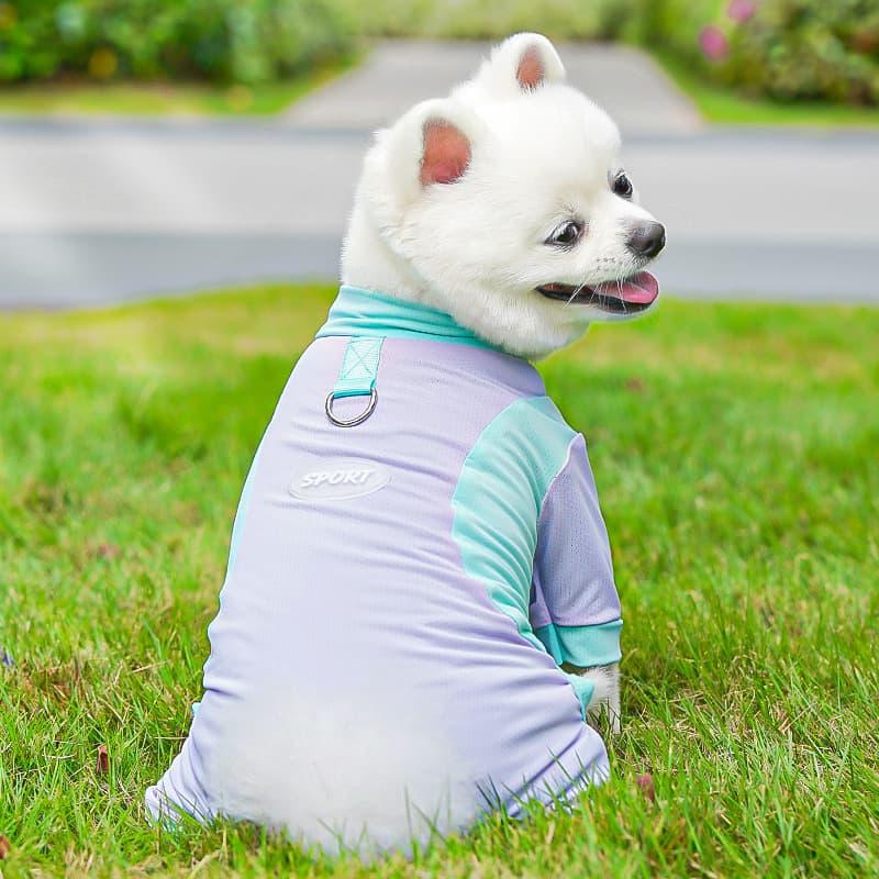 犬服 春夏ロンパース 接触冷感 ひんやり 着せやすい UVカット 虫よけ