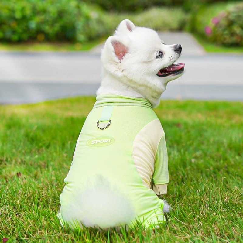 犬服 春夏ロンパース 接触冷感 ひんやり 着せやすい UVカット 虫よけ