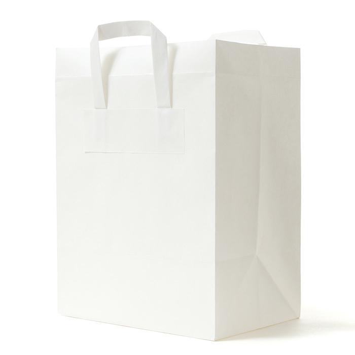 パックタケヤマ ポイント5倍とクーポン 紙袋 フォールドバッグ 2212 白