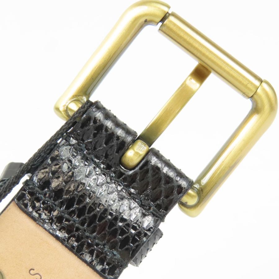 希少 DOLCE&GABBANA パイソン ブレスレット バングル ゴールド M 