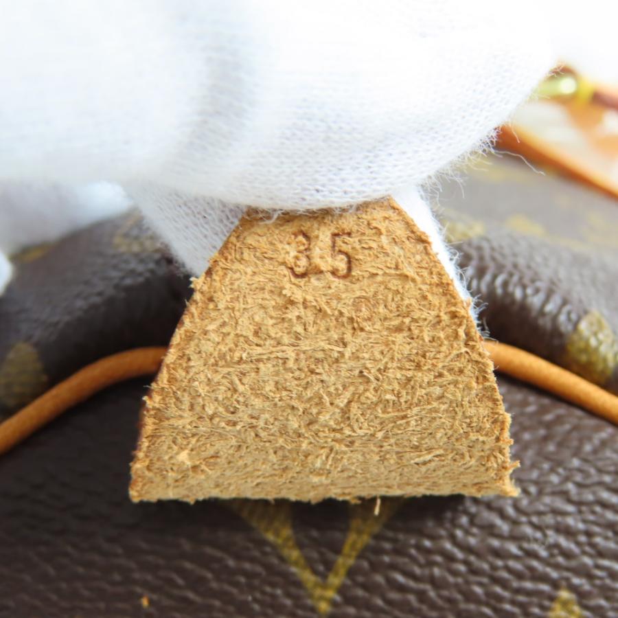 新品同様美品 LOUIS VUITTON ルイヴィトン スピーディ35 ミニボストンバッグ ヴィンテージ モノグラム ハンドバッグ PVC ヌメ革 ブラウン レディース【中古】_4