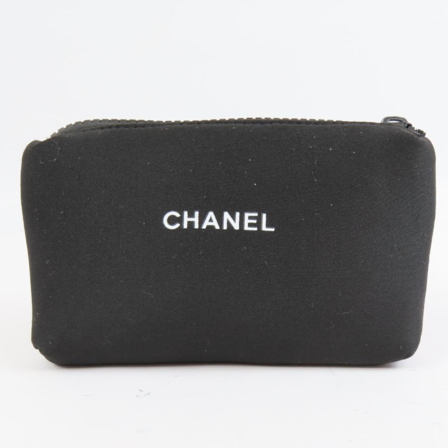 【美品】CHANEL ポーチ レザー ココマーク ロゴ金具 ブラック CHANEL（シャネル） 中極美品 ロゴ コスメポーチ ココマーク 小物入れ