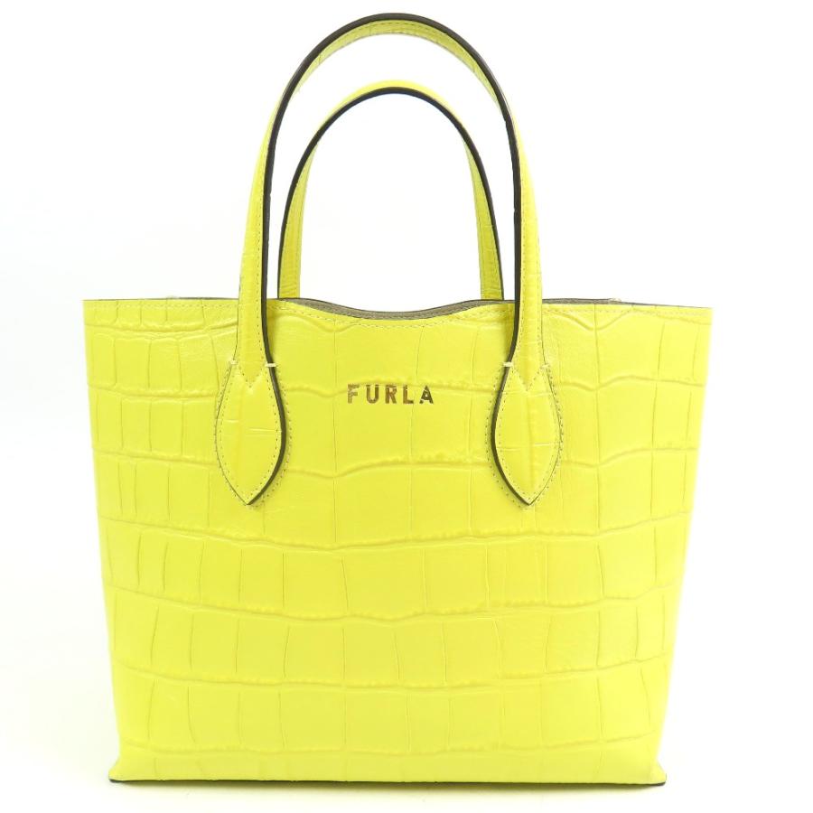 FURLA（フルラ） 外美品 ERA S TOTE ハンドバッグ トートバッグ クロコ 