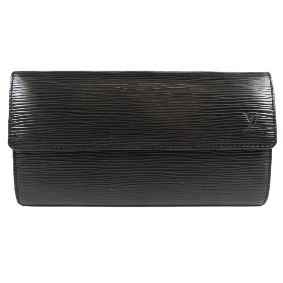 極美品 LOUIS VUITTON ルイヴィトン ポルトフォイユサラ ベタ無 ロングウォレット ヴィンテージ エピ 長財布 レザー ノワール メンズ【中古】 LOUIS VUITTON（ルイ・ヴィトン） 極美品 ポルトフォイユサラ ベタ無