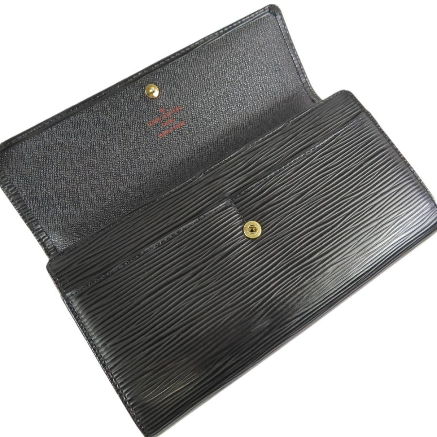 極美品 LOUIS VUITTON ルイヴィトン ポルトフォイユサラ ベタ無 ロングウォレット ヴィンテージ エピ 長財布 レザー ノワール メンズ【中古】 LOUIS VUITTON（ルイ・ヴィトン） 極美品 ポルトフォイユサラ ベタ無