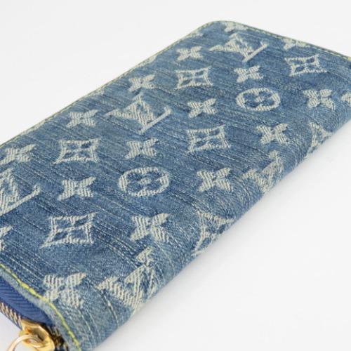 美品 LOUIS VUITTON ルイヴィトン ジッピー モノグラムデニム ラウンドファスナー長財布 デニム ブルー【中古】｜hybrid-hybrid｜05