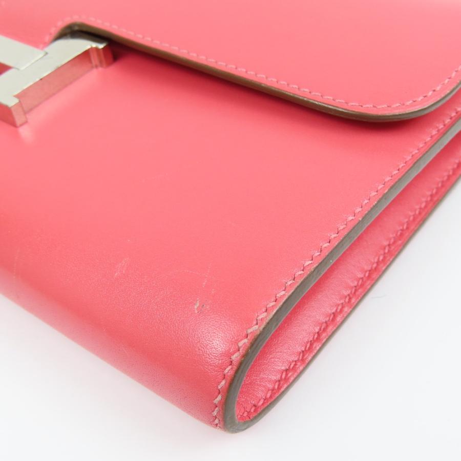HERMES エルメス コンスタンスロング シルバー金具 長財布/タデラクト ピンク A刻印 レディース【中古】の画像