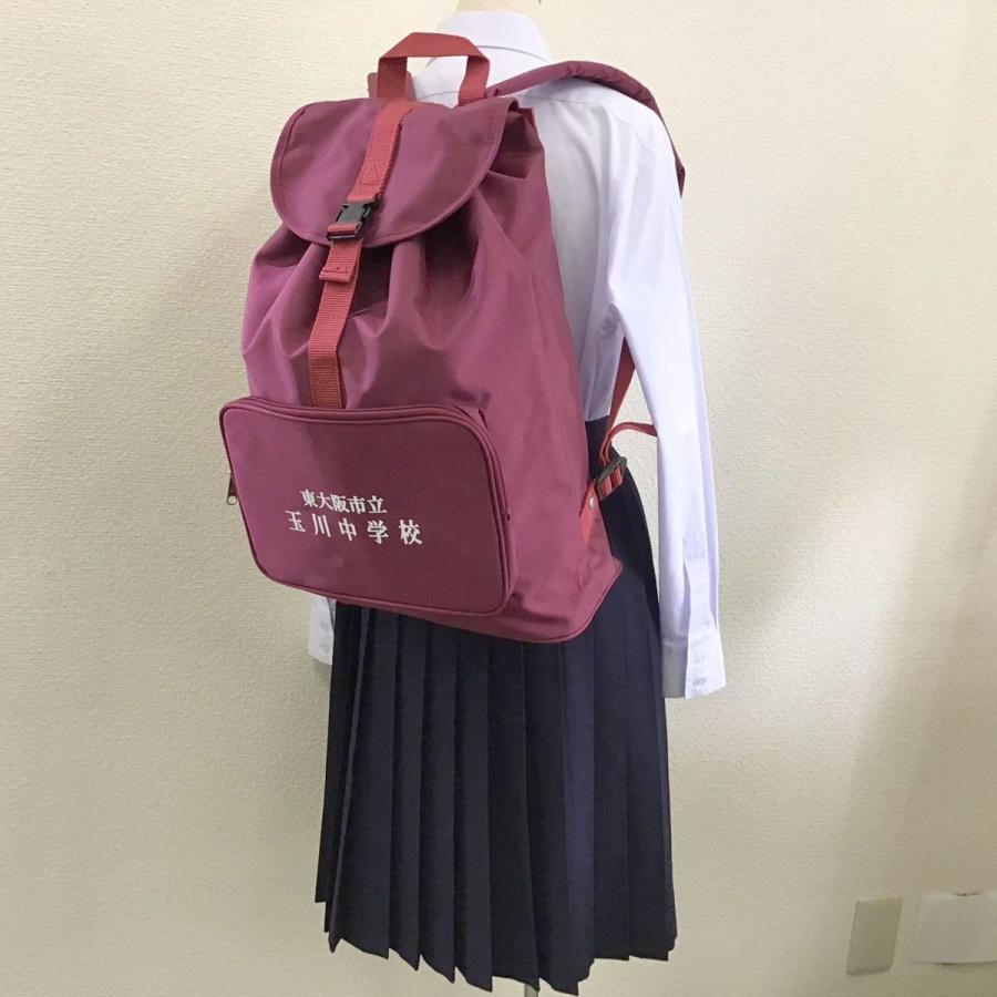 新品) 大阪府 玉川中学校 サブバッグ(補助カバン) /リュック/体操着袋