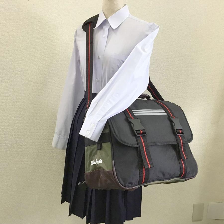 新品) 大阪府 佃中学校 スクールバッグ カブセ型 3WAY式 /ショルダー