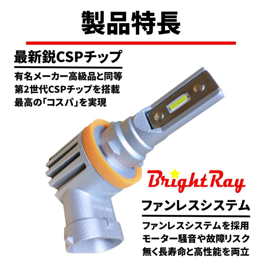BrighRay LED ヘッドライト フォグランプ バルブ H8 H9 H11 H16 6000K