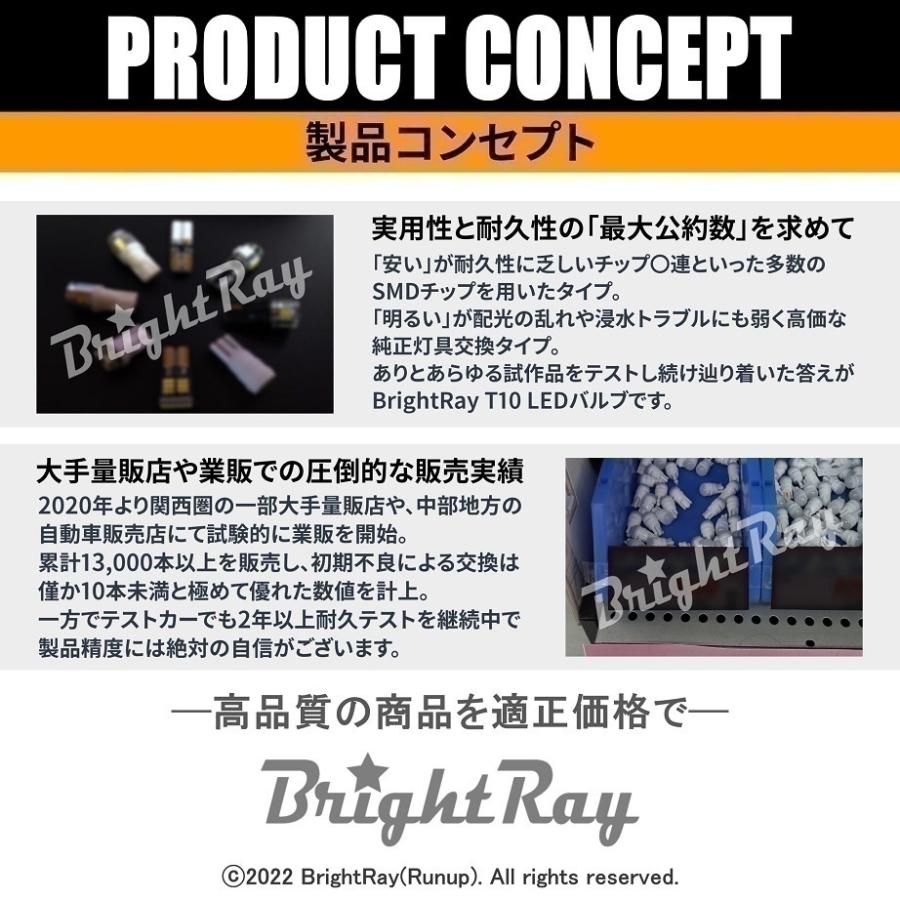 送料無料 日産 フーガ ハイブリッド対応 Y51 HY51 BrightRay T10 LED バルブ 1年保証 ナンバー灯 ライセンスランプ ウェッジ球 ホワイト ポジションランプ｜hycompany｜08