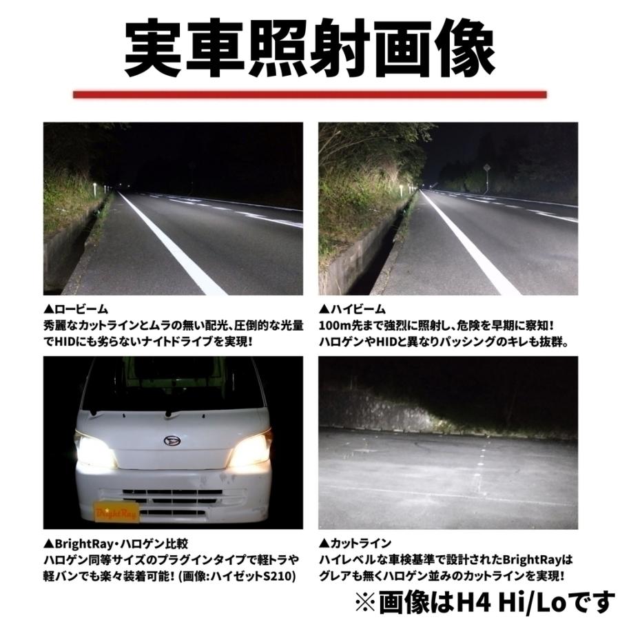 トヨタ プリウスα ZVW40 ZVW41 BrighRay LEDバルブ ヘッドライト ロービーム フォグランプ H11 6000K 車検対応 新基準対応 2年保証 40系 ブライトレイ｜hycompany｜03