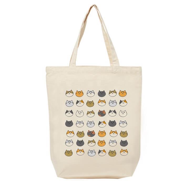 ネコ トートバッグ ねこまみれ Mサイズ エコバッグ 雑貨 かわいい